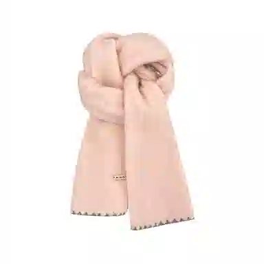 浪莎 超软糯锁边含羊毛围巾女生冬季纯色加厚保暖百搭韩系氛围感围脖护颈披肩 男女同款情侣款 礼盒装 绒线围巾 男女同款情侣款