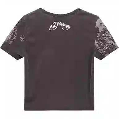 Ed Hardy FW24 Crewneck Printed Tee Black