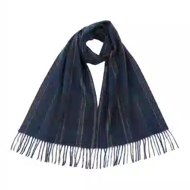 恒源祥 横条保暖 山羊绒 绒线围巾 男款