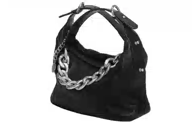 妙迪 新款黑金高级感时尚小众菱格 真皮羊皮 链条包饺子包单肩斜挎包 女款 多色