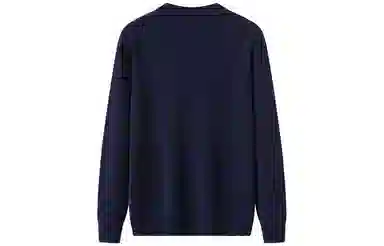 恒源祥 纯羊毛半高领加厚拼色提花针织毛衣 男款