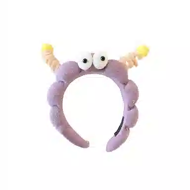 水中玉 可爱趣味扭扭棒大眼仔发捆压发发卡高颅顶防滑洗脸头箍头饰 布艺 发箍 女款