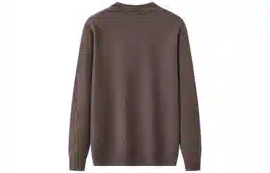 恒源祥 纯羊毛半高领加厚拼色提花针织毛衣 男款