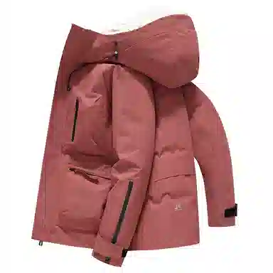 鸭鸭 可拆卸内胆三合一连帽纯色时尚简约保暖性强百搭多口袋设计户外机能羽绒服 男女同款