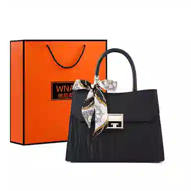 维尼奥 大容量高级感质感小众通勤包百搭 合成革 妈妈手提包单肩斜挎 常规 女款 黑色/蓝色/红色