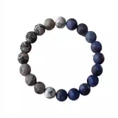 【幸运行星】 泡泡贝 新中式古典优雅百搭  地图石 玉石手串 男女同款情侣款