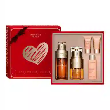 娇韵诗 经典黄金双萃修护精华弹簧组合礼盒护肤套装 淡纹提亮滋润紧致 四件套