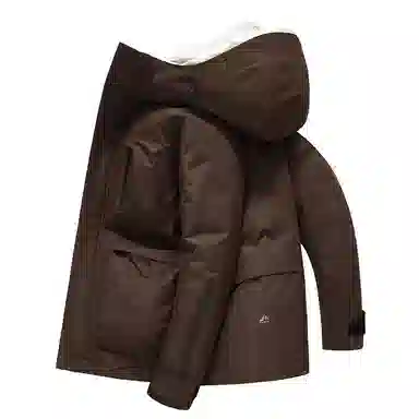 鸭鸭 可拆卸内胆三合一连帽纯色时尚简约保暖性强百搭多口袋设计户外机能羽绒服 男女同款