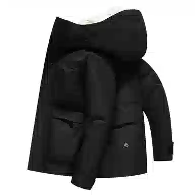 鸭鸭 可拆卸内胆三合一连帽纯色时尚简约保暖性强百搭多口袋设计户外机能羽绒服 男女同款