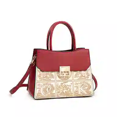 Vineo Peony Embroidery Handbag