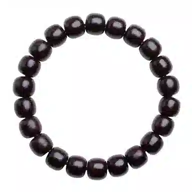 木盛缘 新中式国风简约财源滚滚转运有钱花好运连连高油高密金星单圈手链 小叶紫檀 名贵木作手串 男女同款情侣款