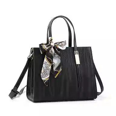 维尼奥 大容量高级感质感小众通勤包百搭 合成革 妈妈手提包单肩斜挎 常规 女款 黑色/蓝色/红色