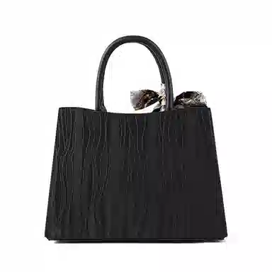 维尼奥 大容量高级感质感小众通勤包百搭 合成革 妈妈手提包单肩斜挎 常规 女款 黑色/蓝色/红色