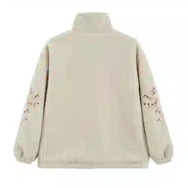 鬼洗 繁花长袖立领绒感外套 女款