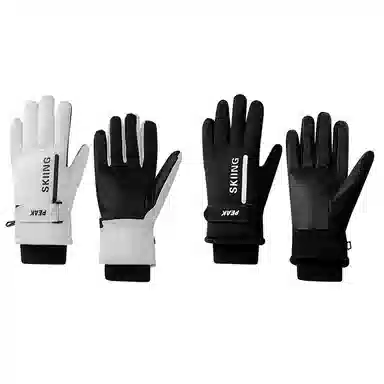 匹克 冬季防寒保暖户外骑行滑雪跑步加绒加厚防泼水可触屏 聚酯纤维 运动手套 男女同款情侣款