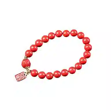 石在行 高含量红砂单圈 招财转运 平安纳财纳福 国潮复古 佛珠文玩盘玩好运 送礼 朱砂 手串 男女同款情侣款