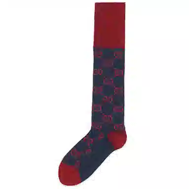 GUCCI FW22 Colorblock Socks Navy Blue