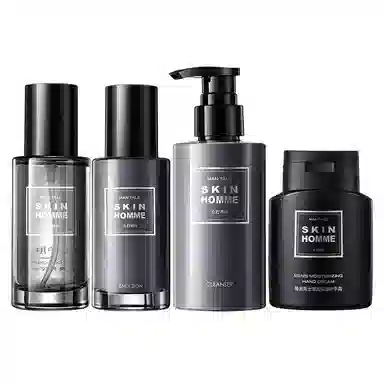 曼逖 烟氨酸 男士护肤套装  深层清洁修复修护补水保湿紧致持久保湿清爽控油 四件套