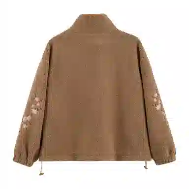 鬼洗 繁花长袖立领绒感外套 女款