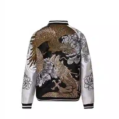 Sanshengliubu Sukajan Reversible Jacket Black