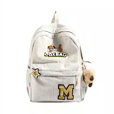 垣途者 日系少女书包初高中大学生 灯芯绒 双肩包 女款 多色