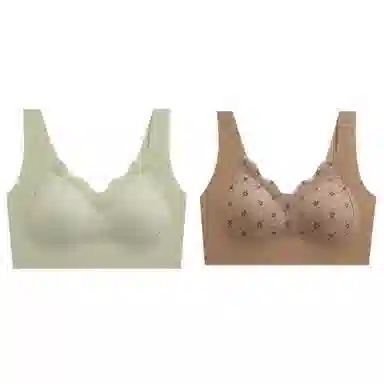 俞兆林 亲肤大胸显小无钢圈收副乳上托聚拢防下垂无痕文胸 女款 组合装