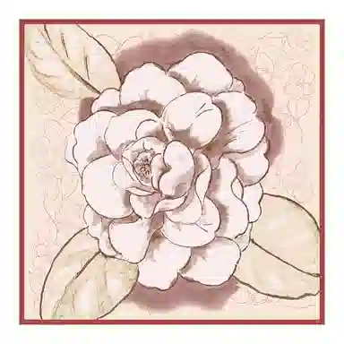 上海故事 山茶花语双面印花真丝中方巾顺滑抗皱亲肤柔软奢华 丝巾 女款