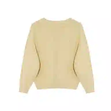 木清清 慵懒风简约百搭针织衫 女款 黄色