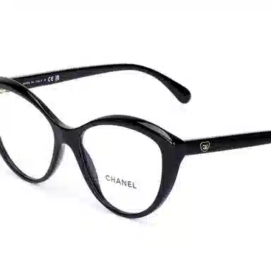 CHANEL Cat Eye Optical Frame Black