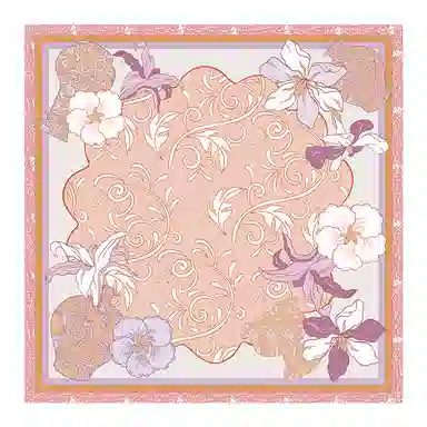 上海故事 繁华之景双面印花真丝中真丝斜纹绸顺滑抗皱亲肤柔软奢华大气 丝巾 女款