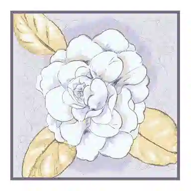 上海故事 山茶花语双面印花真丝中方巾顺滑抗皱亲肤柔软奢华 丝巾 女款