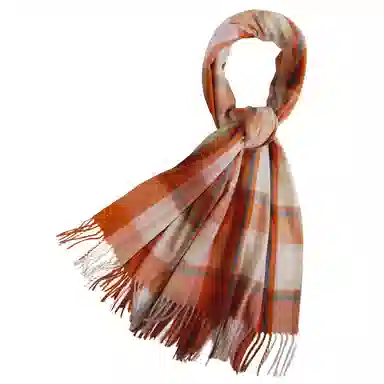 上海故事 时尚美拉德风保暖外出外搭护肩氛围感 聚酯纤维 绒线围巾 女款