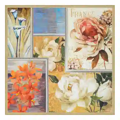 上海故事 百搭春秋时尚装饰喷绘外出 棉 桑蚕丝 绒线围巾 女款