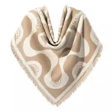 上海故事 秋冬季双面双色洋气旅游外出防寒保暖围脖外搭提花 聚酯纤维 披肩 女款