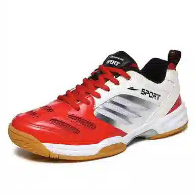 酷丁 时尚休闲个性百搭 减震防滑耐磨透气包裹性轻便回弹 低帮 羽毛球鞋 男款