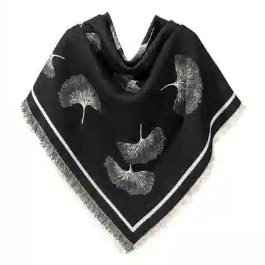 上海故事 秋冬季双面双色洋气旅游外出防寒保暖围脖外搭提花 聚酯纤维 披肩 女款