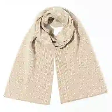 上海故事 秋冬保暖毛线氛围感防寒针织 聚酯纤维 绒线围巾 男女同款情侣款