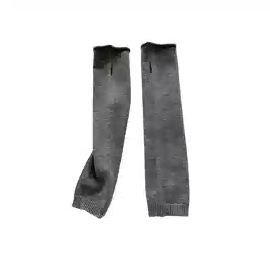 北极绒 日系针织毛线手臂套秋冬露指可触屏防寒保暖护臂纯色长款袖套 聚酯纤维 手套 女款