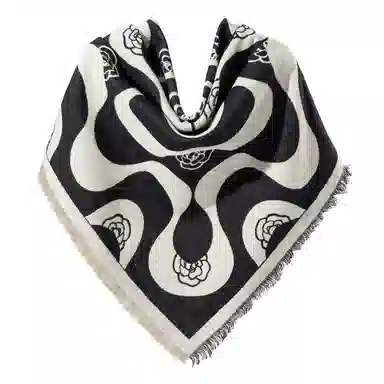 上海故事 秋冬季双面双色洋气旅游外出防寒保暖围脖外搭提花 聚酯纤维 披肩 女款