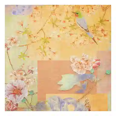 上海故事 百搭春秋时尚装饰喷绘外出 棉 桑蚕丝 绒线围巾 女款