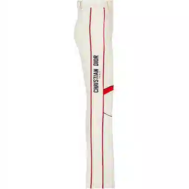 DIOR FW22 Colorblock Stripe Ski Pants Beige