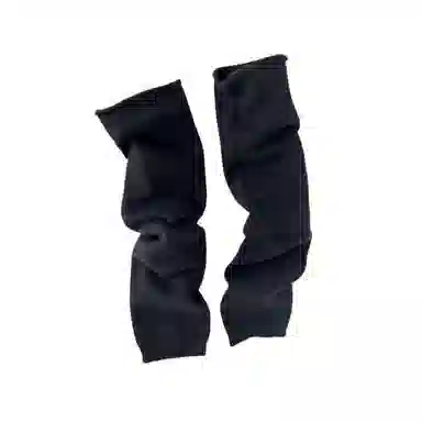 北极绒 日系针织毛线手臂套秋冬露指可触屏防寒保暖护臂纯色长款袖套 聚酯纤维 手套 女款