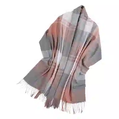 上海故事 时尚美拉德风保暖外出外搭护肩氛围感 聚酯纤维 绒线围巾 女款