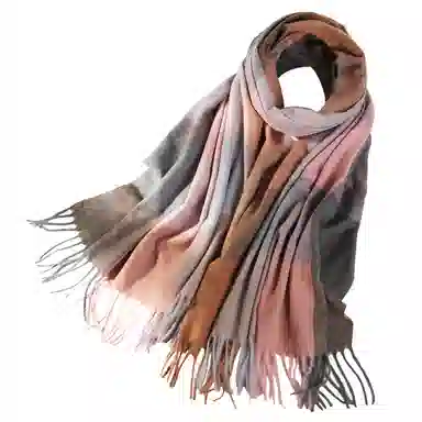 上海故事 时尚美拉德风保暖外出外搭护肩氛围感 聚酯纤维 绒线围巾 女款