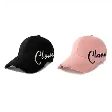 艾佳微 夏季字母刺绣大头围显脸小棒球帽 户外出行遮阳防晒百搭 棉 鸭舌帽 男女同款情侣款