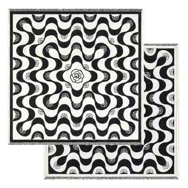 上海故事 秋冬季双面双色洋气旅游外出防寒保暖围脖外搭提花 聚酯纤维 披肩 女款