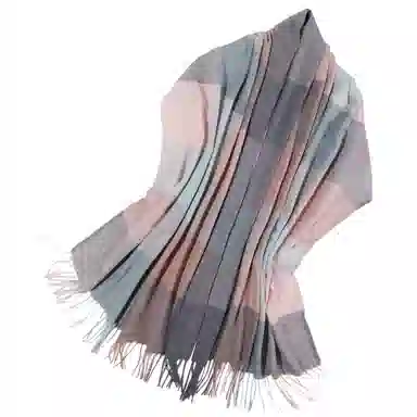 上海故事 时尚美拉德风保暖外出外搭护肩氛围感 聚酯纤维 绒线围巾 女款