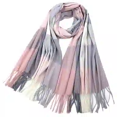 上海故事 时尚美拉德风保暖外出外搭护肩氛围感 聚酯纤维 绒线围巾 女款