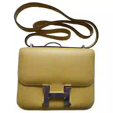 HERMES Constance 19 Epsom 9D Jaune Ambre