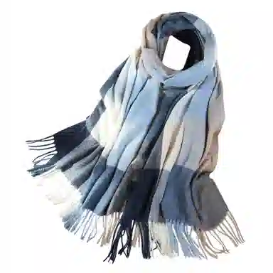 上海故事 时尚美拉德风保暖外出外搭护肩氛围感 聚酯纤维 绒线围巾 女款